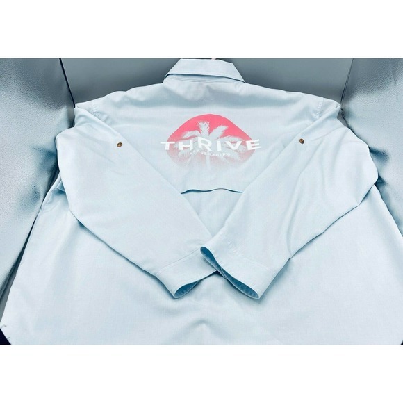 Orvis Trout Bum Men's Vented Fishing Outdoor Blue Long Sleeve Shirt‎ Size 2XL - Picture 3 of 12